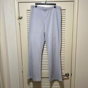 St John Knit Light Gray Wide-Leg Pants